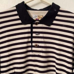Cutter and Buck striped short sleeve shirt Black and White